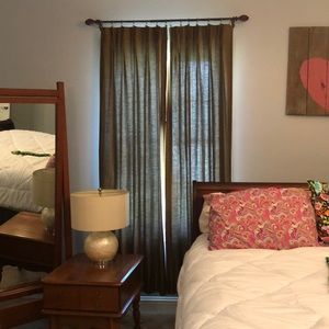 Brown blackout curtains